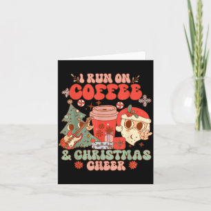 Fueled By Coffee & Christmas Cheer Funny Coffe Card