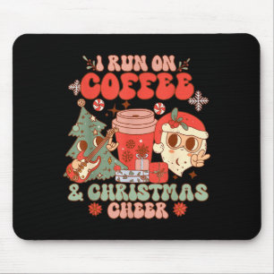 Fueled By Coffee & Christmas Cheer Funny Coffe Mouse Pad