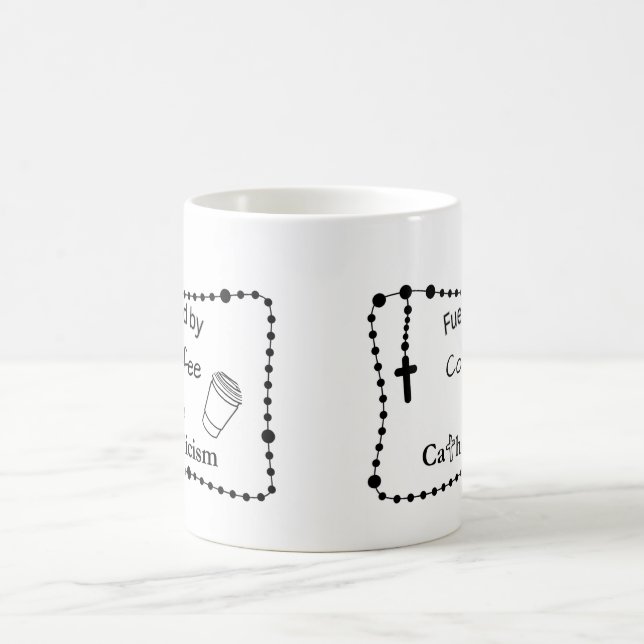 Fueled By Coffee and Catholicism Mug (Center)