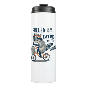 Fueled By Eating All The Things Racoon Cycling Thermal Tumbler