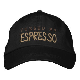FUELED BY ESPRESSO EMBROIDERED HAT