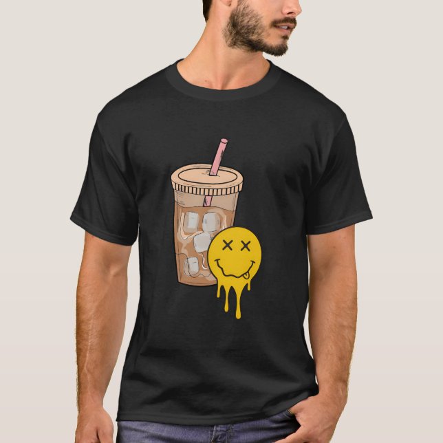 Fueled By Iced Coffee And Anxiety Tal Health Both T-Shirt (Front)