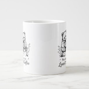 Fueled by Love & Coffee Funny Bear T-Shirt Large Coffee Mug