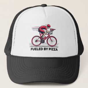 Fueled By Pizza Cyclist Trucker Hat