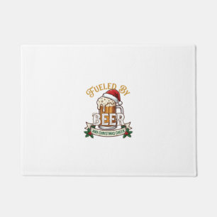 Fuelled Beer Christmas Cheer Mug Santa Hat Holly Doormat