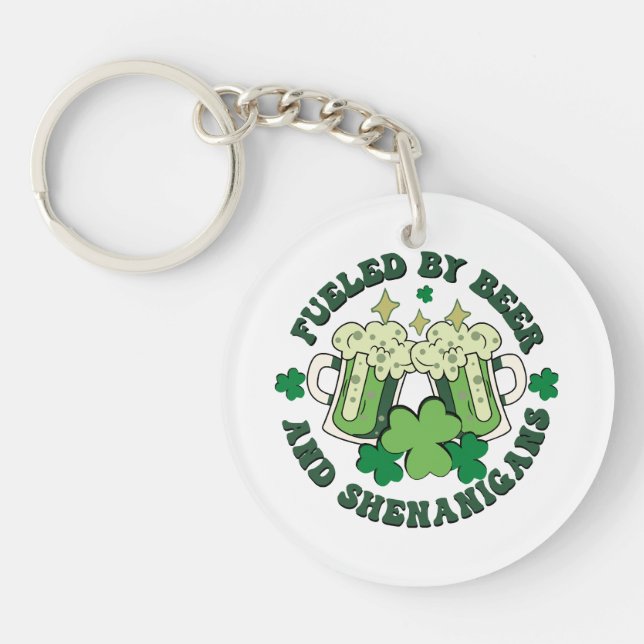 Fuelled By Beer And Shenanigans Key Ring (Front)