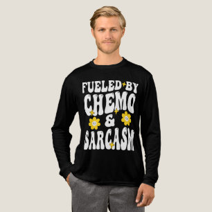 Fuelled by Chemo and Sarcasm Funny Chemotherapy Ca Tri-Blend Shirt
