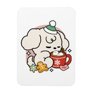 Fuelled by Cocoa and Puppy Dreams – Cute Winter Do Magnet