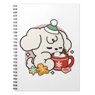 Fuelled by Cocoa and Puppy Dreams – Cute Winter Do Notebook