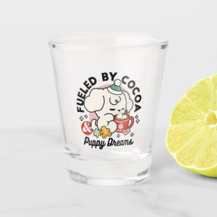 Fuelled by Cocoa and Puppy Dreams – Cute Winter Do Shot Glass