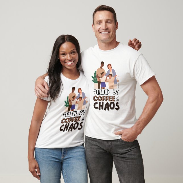 Fuelled by Coffee and Chaos- Fun Parenting T-Shirt (Unisex)