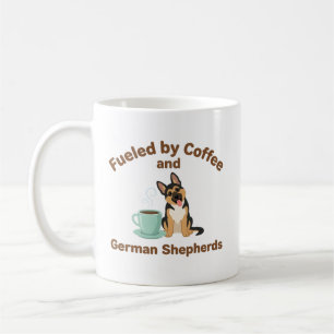 Fuelled by Coffee and German Shepherds Dog Lover Mug
