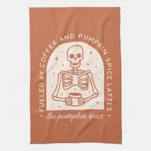 Fuelled By Coffee and Pumpkin Spice Lattes Tea Towel