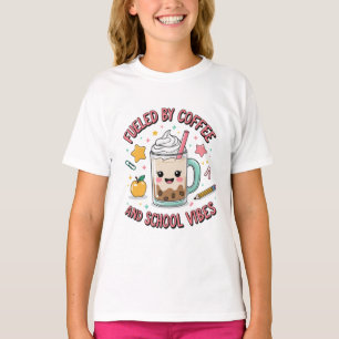 Fuelled By Coffee And School Vibes Cute Teacher St T-Shirt