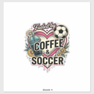 Fuelled By Coffee And Soccer Vintage Shirt Design_