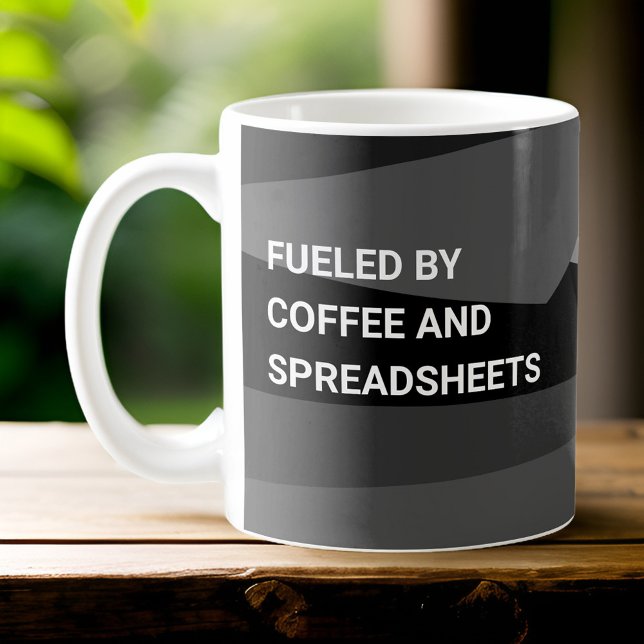 Fuelled By Coffee and Spreadsheets - Geometric  Mug (Creator Uploaded)