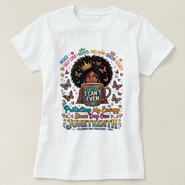 Fuelled By Coffee & Freedom Juneteenth Shirt – Mel (Design Front)