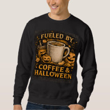 Fuelled By Coffee & Halloween Funny Fall Graphic
