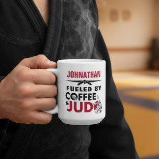 Fuelled by Coffee & Judo Funny Cool Mug