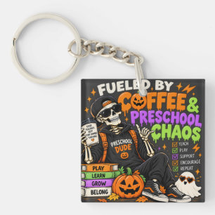 Fuelled by Coffee & Preschool Chaos – Halloween Te Key Ring