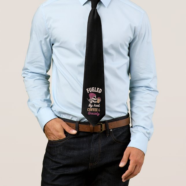 Fuelled By Iced Coffee And Anxiety Tie (Creator Uploaded)
