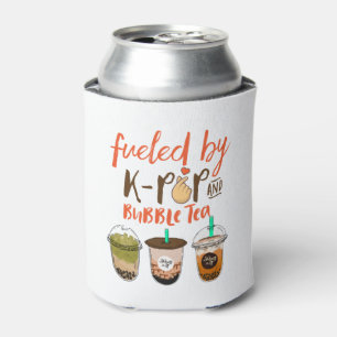 Fuelled By K-Pop and Bubble Tea Funny Boba Lover Can Cooler