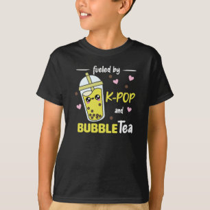 Fuelled By K-Pop And Bubble Tea Kawaii Boba Tea T-Shirt