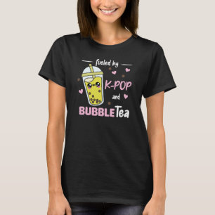 Fuelled By K-Pop And Bubble Tea Kawaii Boba Tea T-Shirt