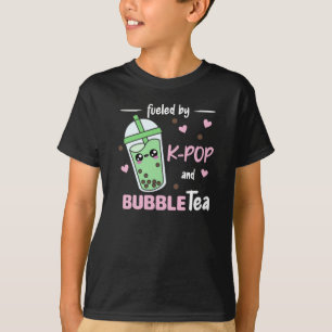 Fuelled By K-Pop And Bubble Tea Kawaii Boba Tea T-Shirt