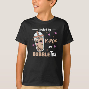 Fuelled By K-Pop And Bubble Tea Kawaii Boba Tea T-Shirt