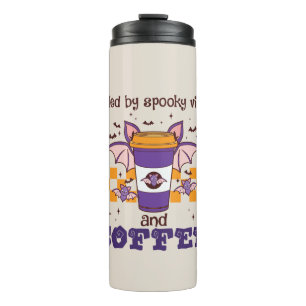Fuelled By Spooky Vibes and Coffee – Halloween Bat Thermal Tumbler