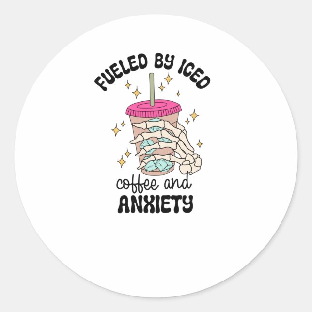 Fuelled  classic round sticker (Front)