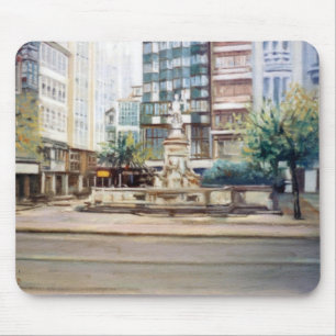 Fuente de Neptuno (A Coruña)/Neptune fountain Mouse Pad