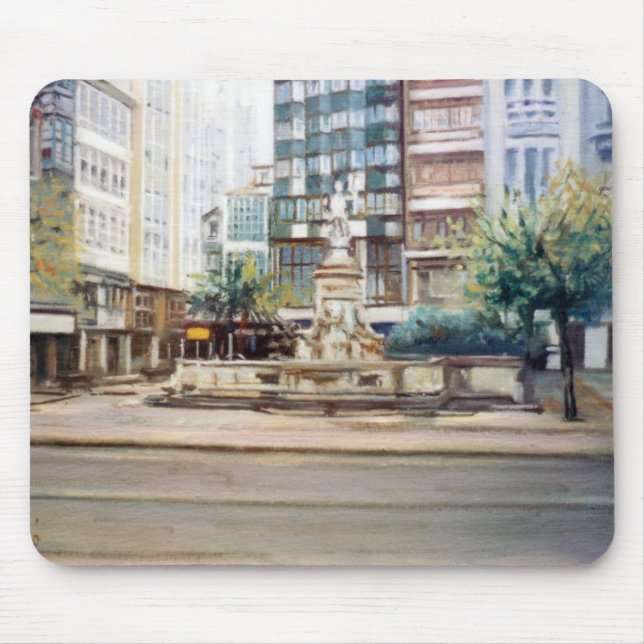 Fuente de Neptuno (A Coruña)/Neptune fountain Mouse Pad (Front)