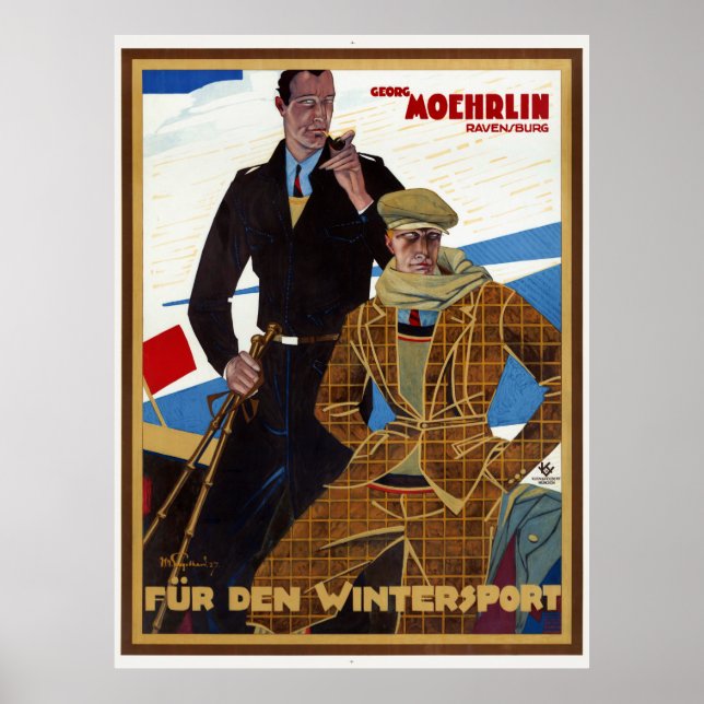Fuer den Wintersport Germany Vintage Poster 1927 (Front)