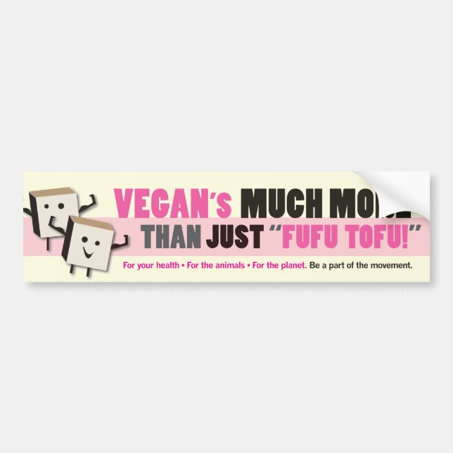 FuFu Tofu Bumper Sticker (Front)