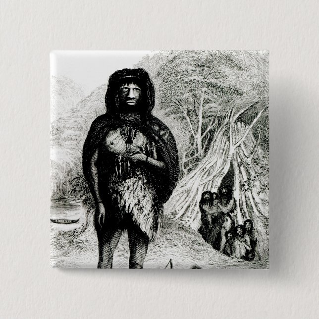 Fugian Man 15 Cm Square Badge (Front)