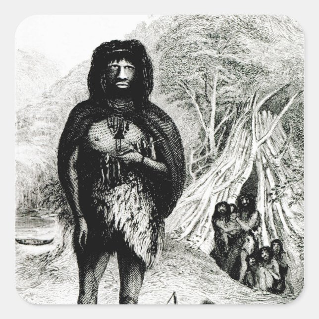 Fugian Man Square Sticker (Front)