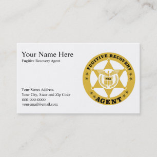 FUGITIVE RECOVERY AGENT Business Cards