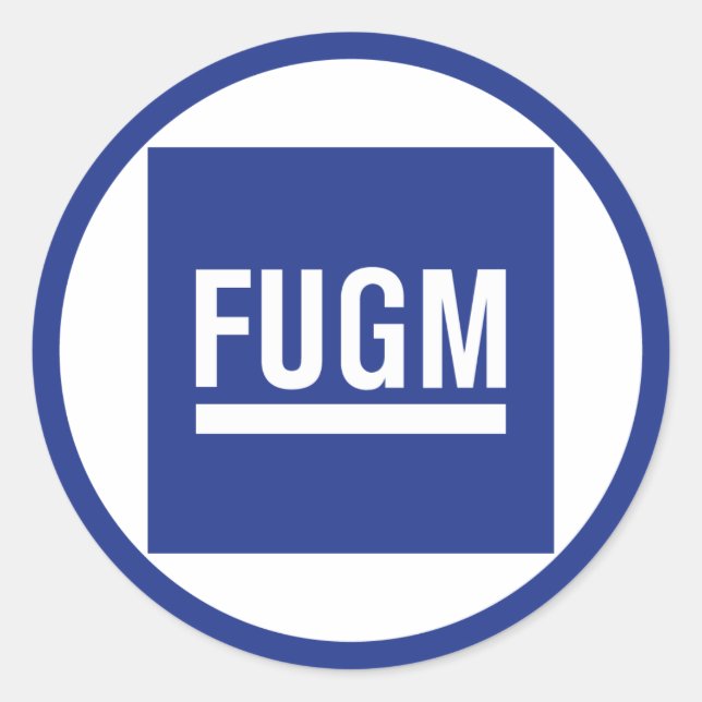FUGM by SAB Round Stickers (No Copyline) (Front)