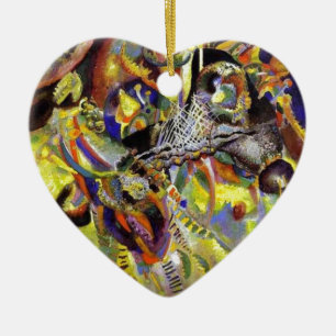 Fugue Abstract Painting by Kandinsky Ceramic Tree Decoration