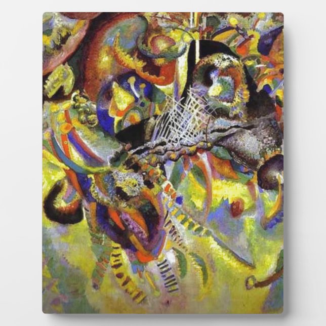 Fugue Abstract Painting by Kandinsky Plaque (Front)