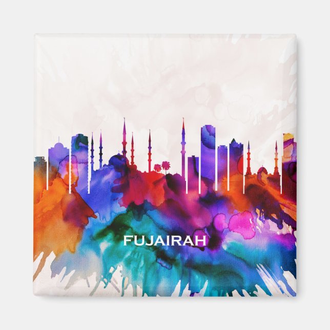 Fujairah Skyline Magnet (Front)