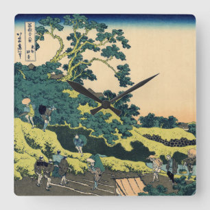 Fuji from Mishima Pass Square Wall Clock