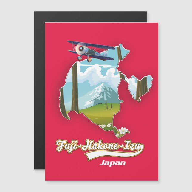 fuji hakone izu national park, japan map (Front/Back)