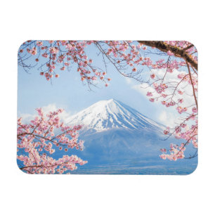 Fuji Mountain Kawaguchiko Lake Spring In Japan Magnet