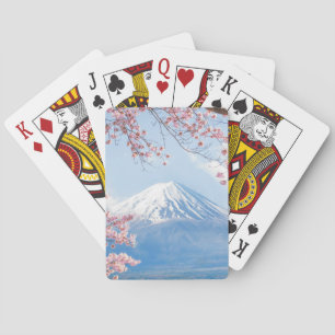 Fuji Mountain Kawaguchiko Lake Spring In Japan Playing Cards