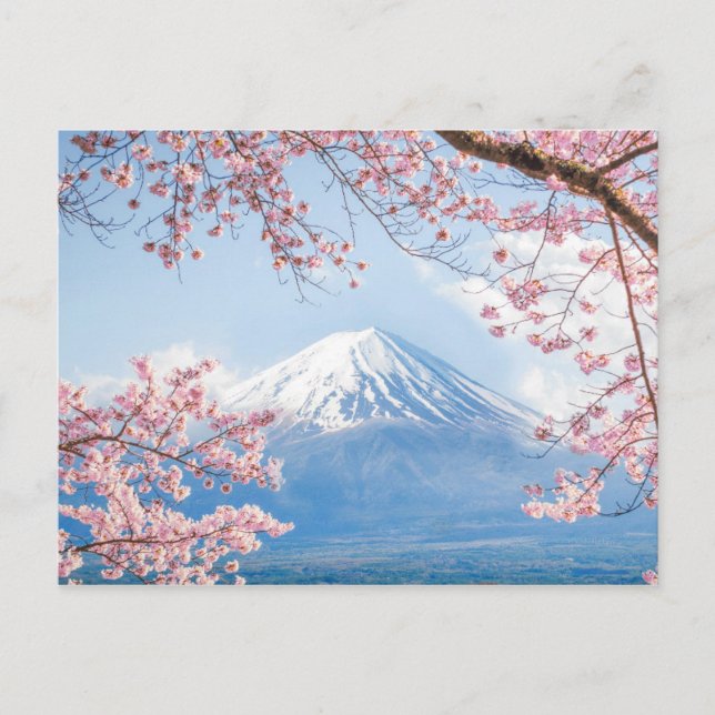 Fuji Mountain | Kawaguchiko Lake | Spring In Japan Postcard (Front)