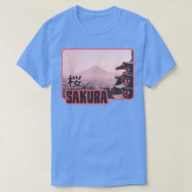 Fujiyama Sakura Cherry Blossom Art for Japanese Cu T-Shirt (Design Front)