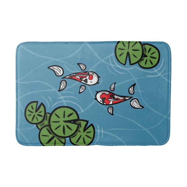 Fuku and Heiwa the Koi Bath Mat (Front)